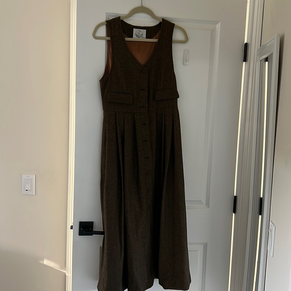wool linennaive dress amber 11 academia